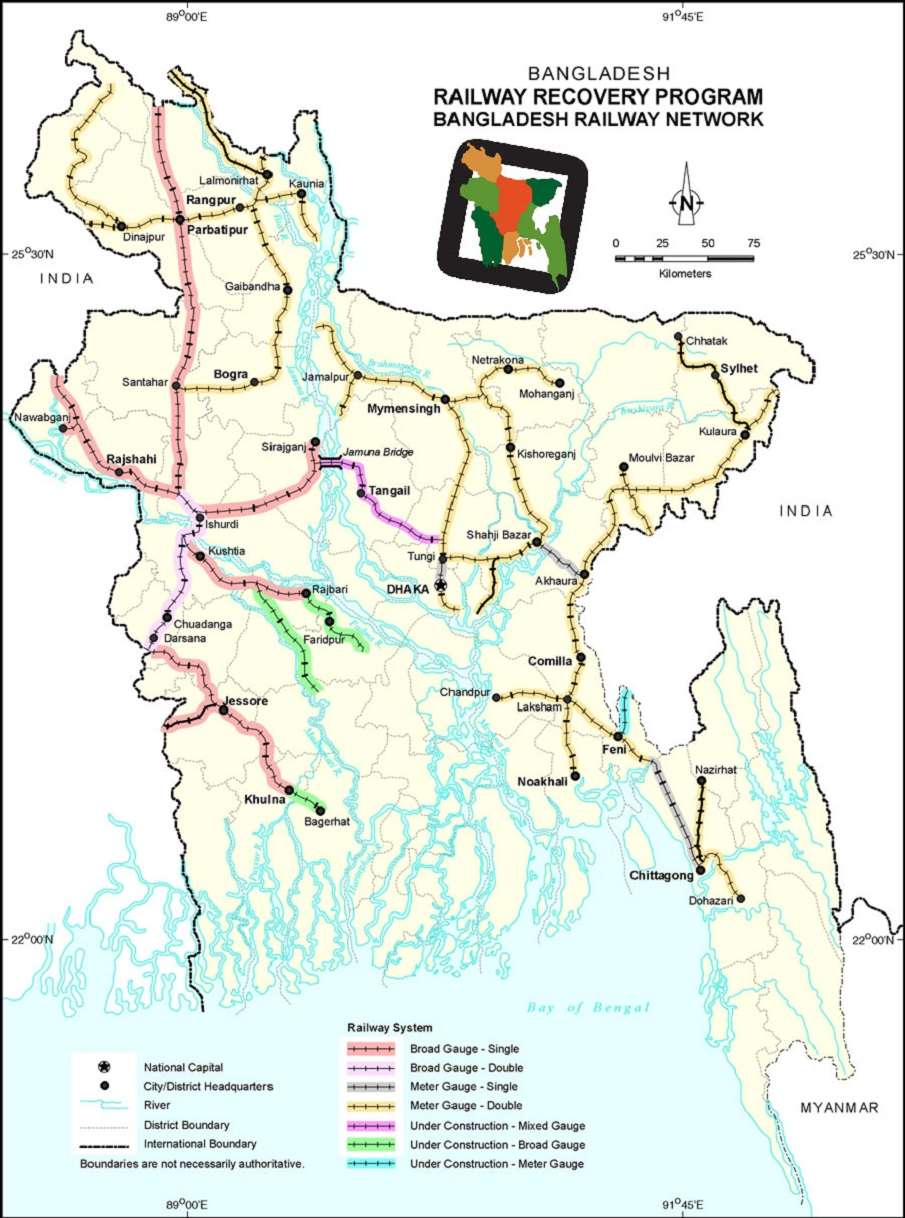 Railway Route Map Bangladesh
