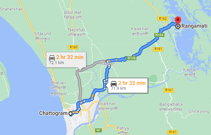 Dhaka To Rangamati Bus Service Route Map
