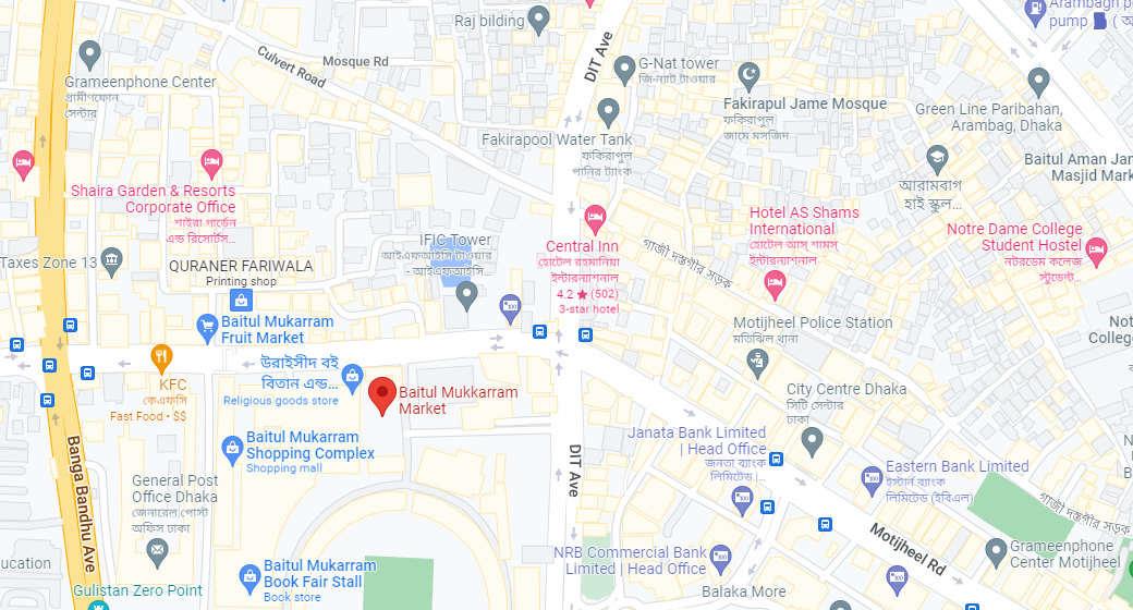 Baitul Mukarram Market Map