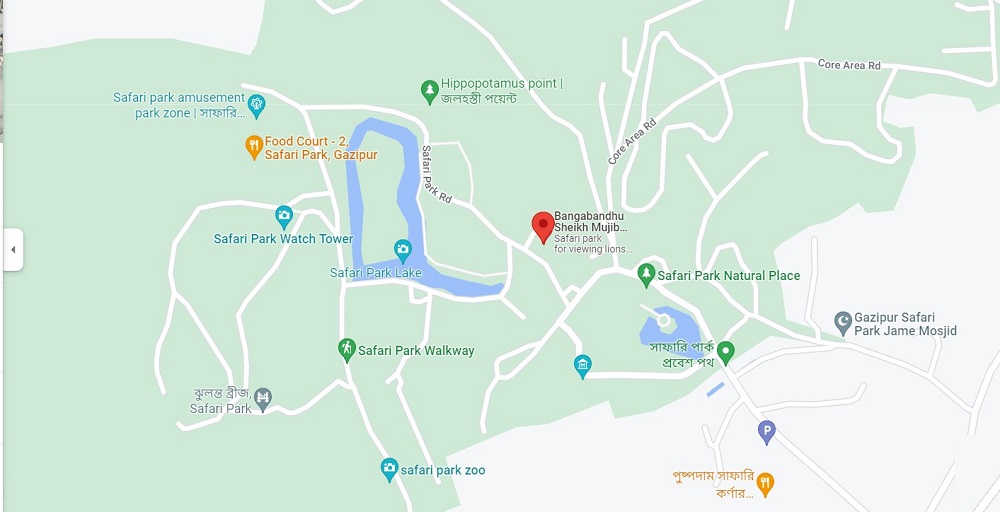Bangabandhu Sheikh Mujib Safari Park Google Map