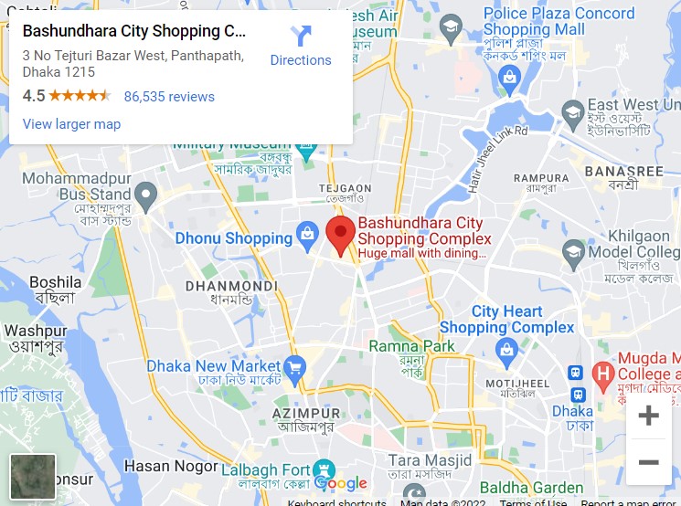 Bashundhara City On google Map