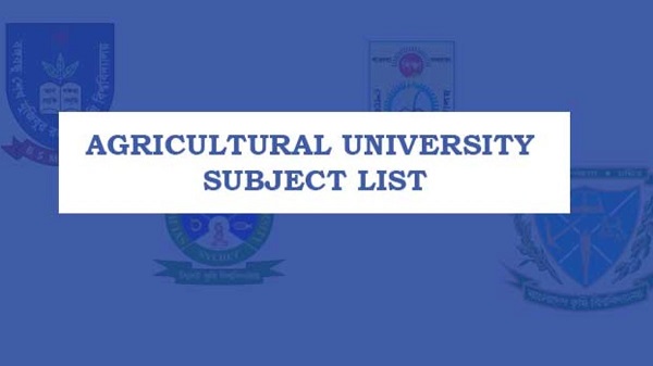 Agricultural University Subject List
