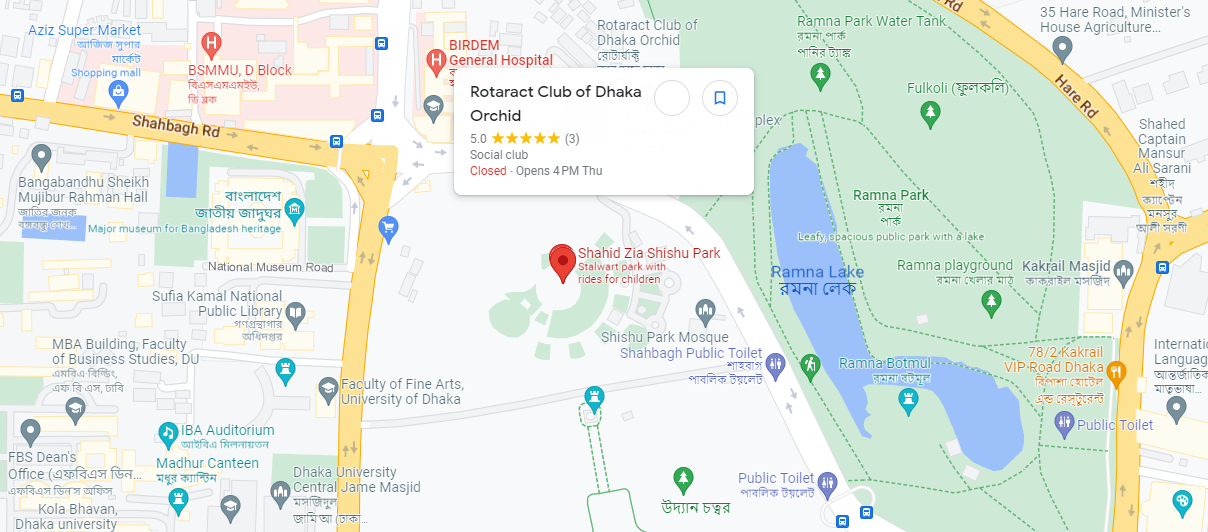 Shahbag Shishu Park on Google Map