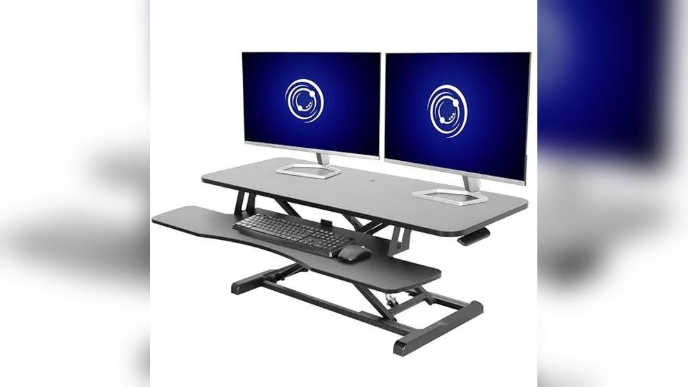 Best Standing Desk Converter for Two Monitors: Top Dual Monitor Risers 1 Best Standing Desk Converter for Two Monitors: Top Dual Monitor Risers